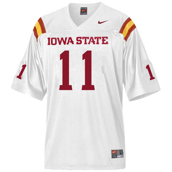 Iowa State Cyclones Men's #11 Lawrence White IV Nike NCAA Authentic White College Stitched Football Jersey MH42J24MH
